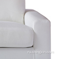 Диван диван из белой ткани